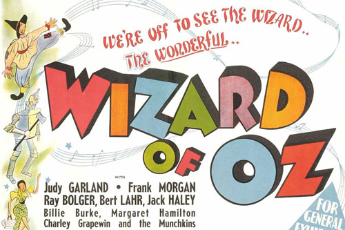 Close-up of the Wizard of Oz poster