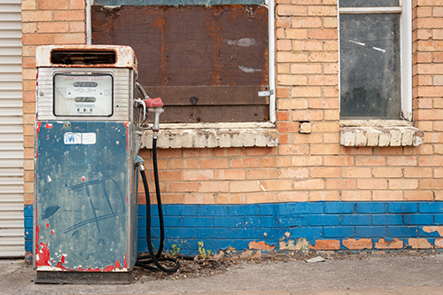 Old timey gas station