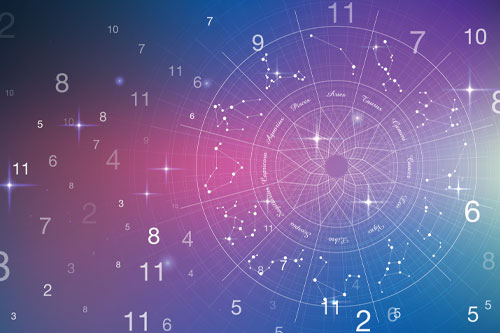 blue, purple, and pink gradient with white numbers covering it
