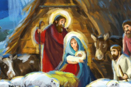 Illustration of the nativity